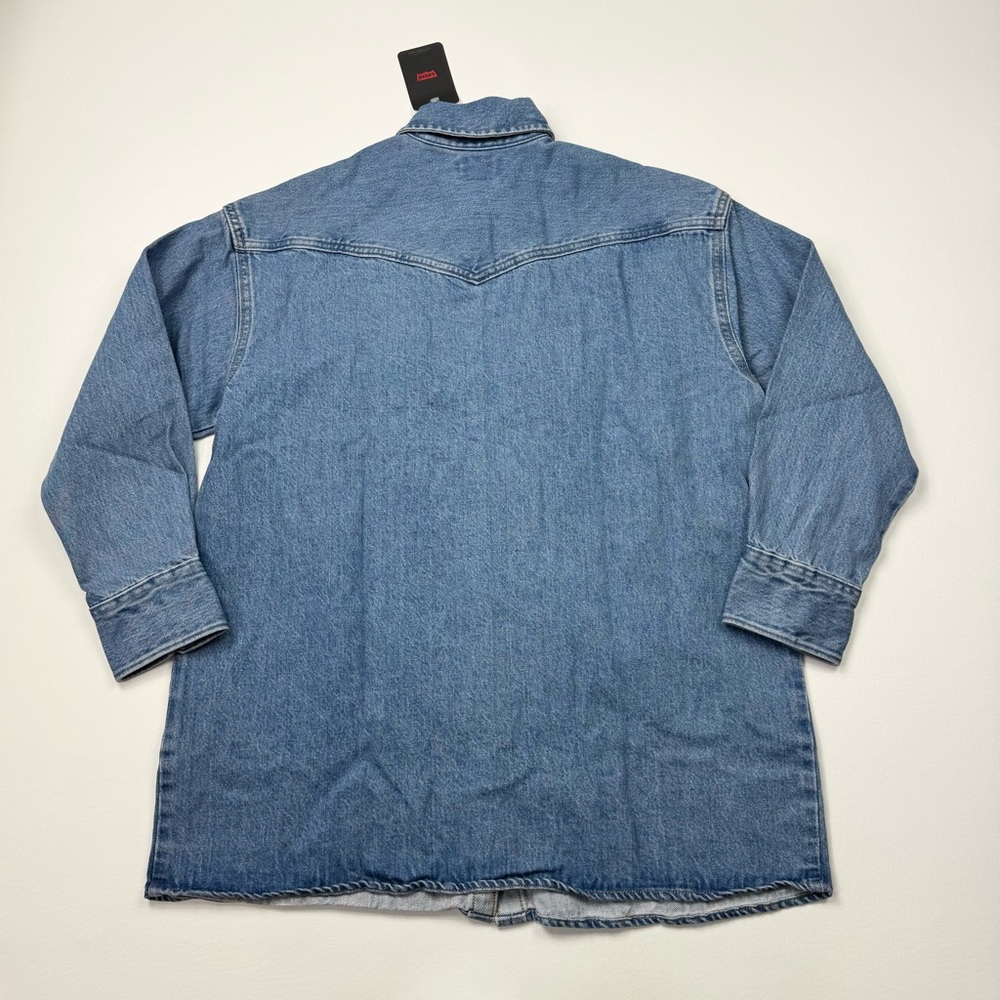 NEW! Men’s Levi’s Strauss & Co. Pearl Snap Denim Button Down Size Small W/Tags - Picture 4 of 6